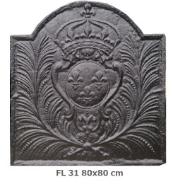 Plaque décorée de cheminée